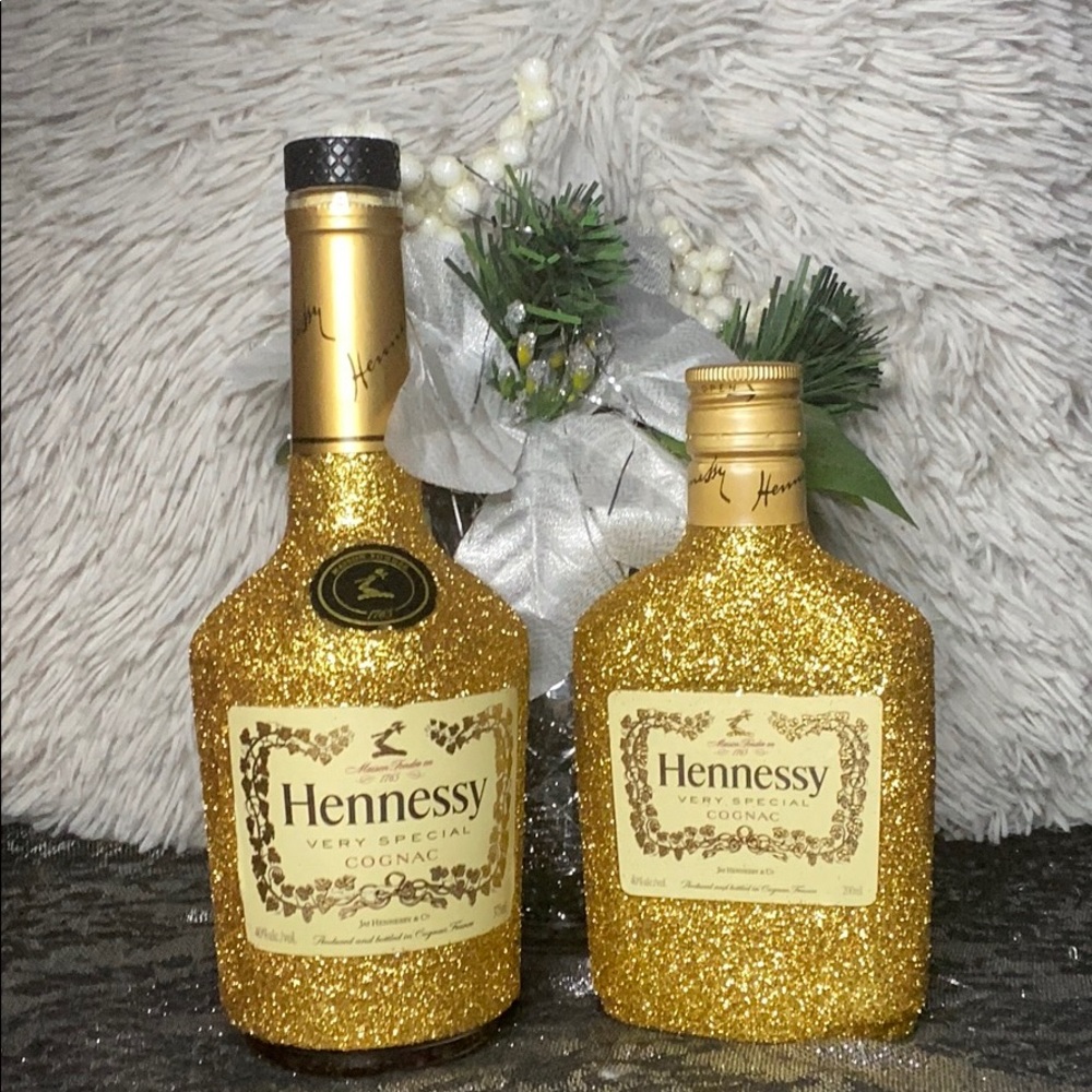 Reusable Empty Gold Glittered Bottles
